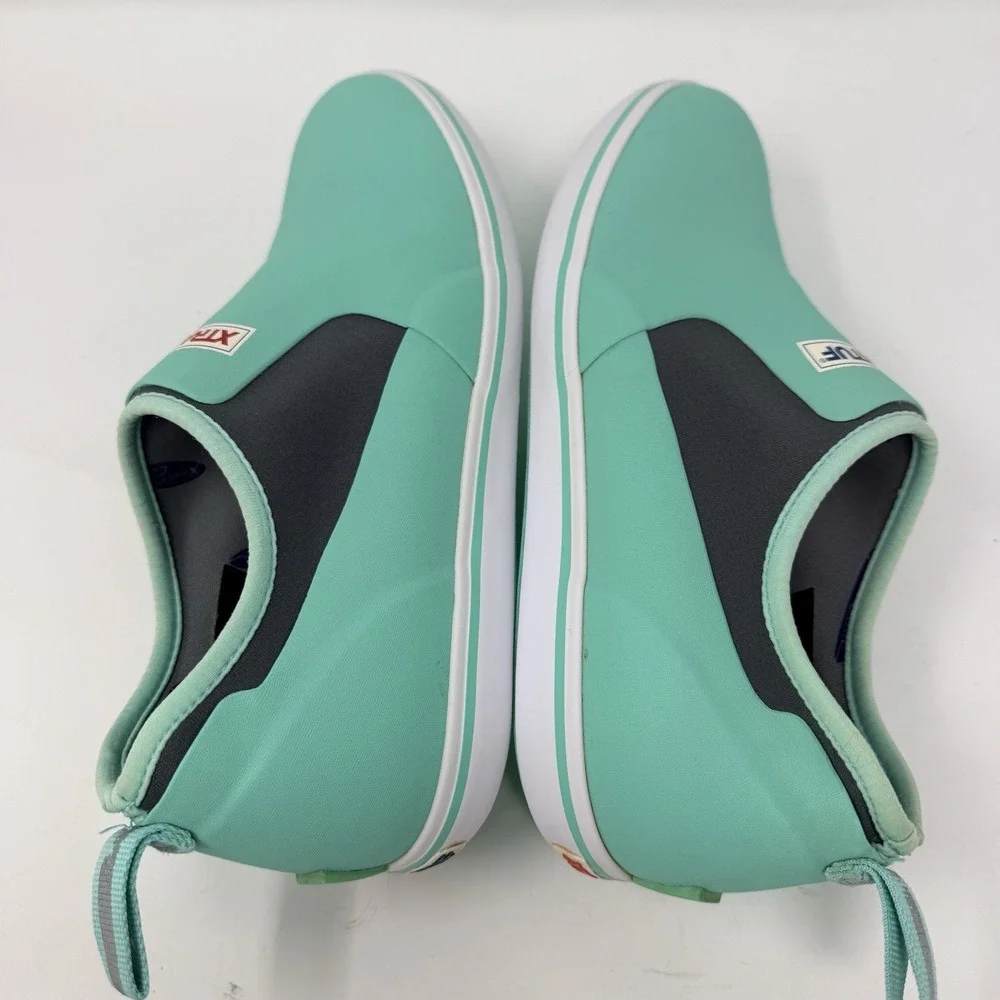 XTRATUF Womens Waterproof Deck Shoes Size 11 Seafoam Rubber Slip On Boat Fishing